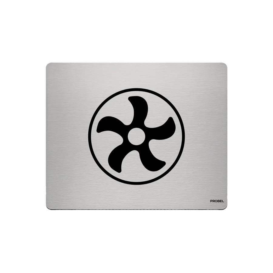 Aluminium-Mousepad – Lasergravur „Flugzeug-Turbine“