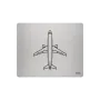 Aluminium-Mousepad – Lasergravur „Passagierflugzeug Draufsicht“