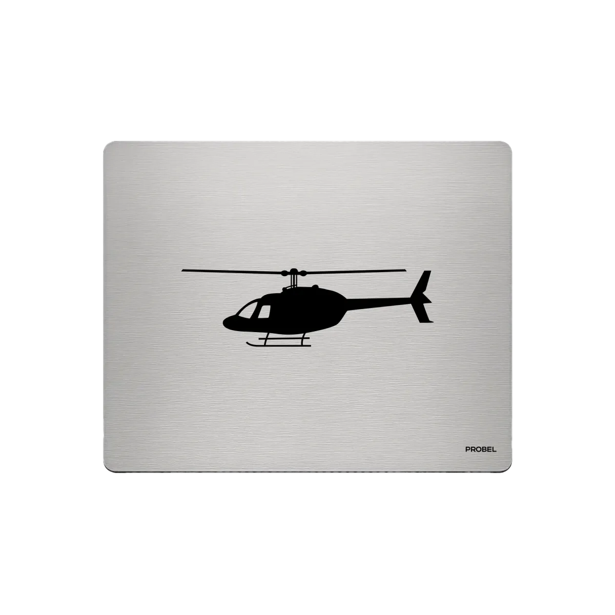 Aluminium-Mousepad – Lasergravur „Hubschrauber Seitenansicht“