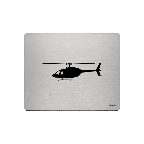 Aluminium-Mousepad – Lasergravur „Hubschrauber Seitenansicht“