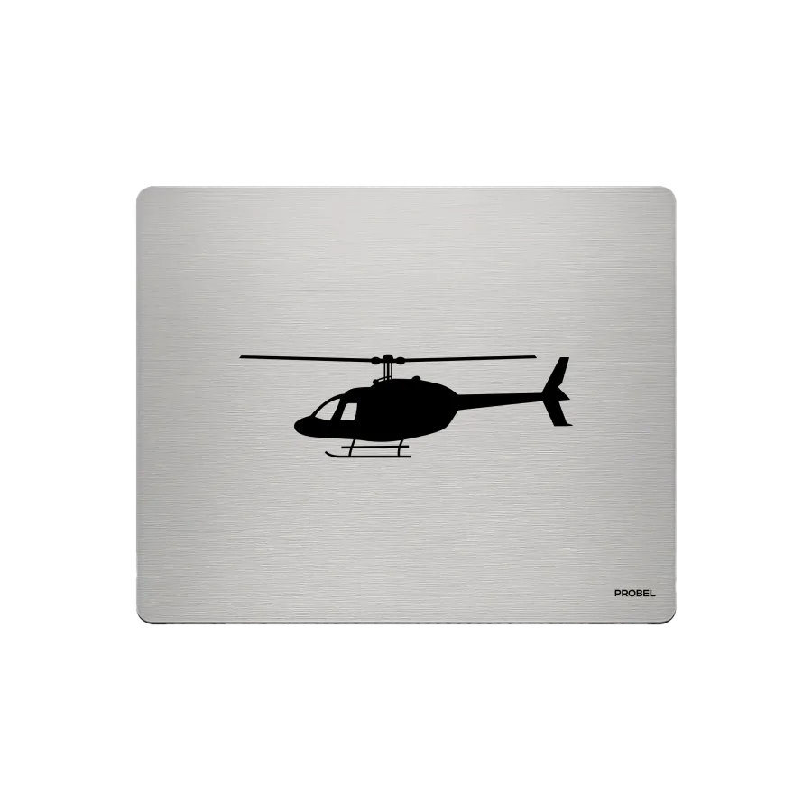 Mousepad in alluminio – incisione laser “Elicottero vista laterale”