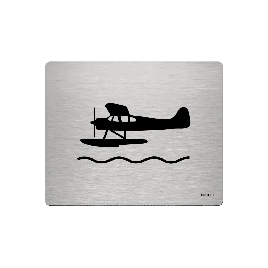 Aluminum Mouse Pad – Laser Engraved “Seaplane”