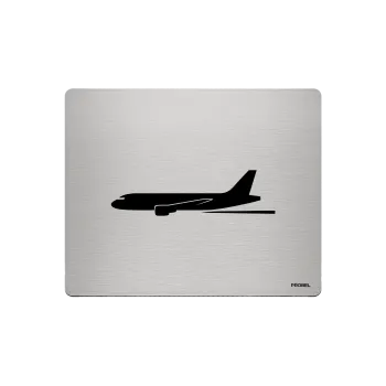 Aluminium-Mousepad – Lasergravur „Jet auf der Startbahn“