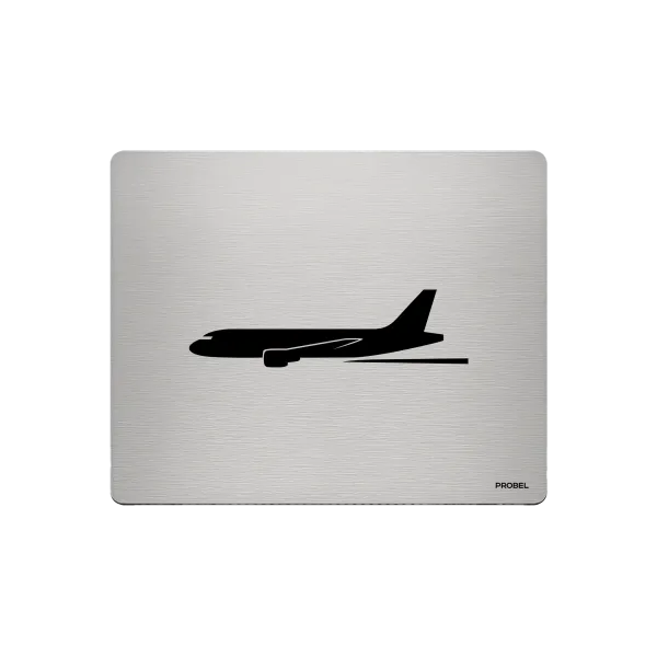 Aluminium-Mousepad – Lasergravur „Jet auf der Startbahn“