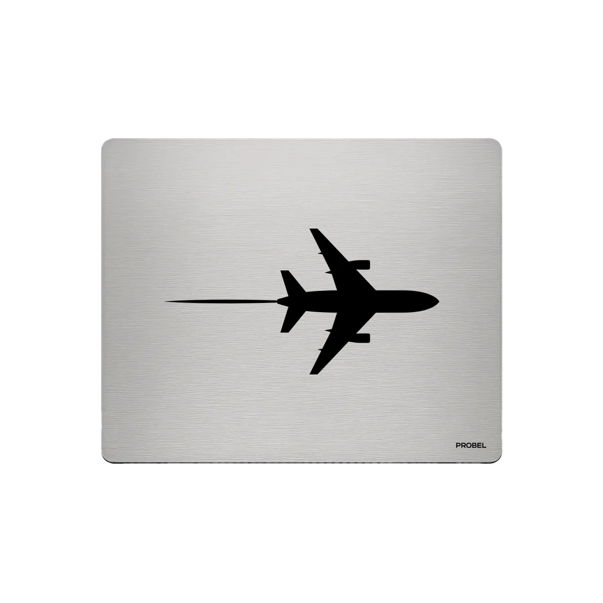 Aluminium-Mousepad – Lasergravur „Jet mit Kondensstreifen“