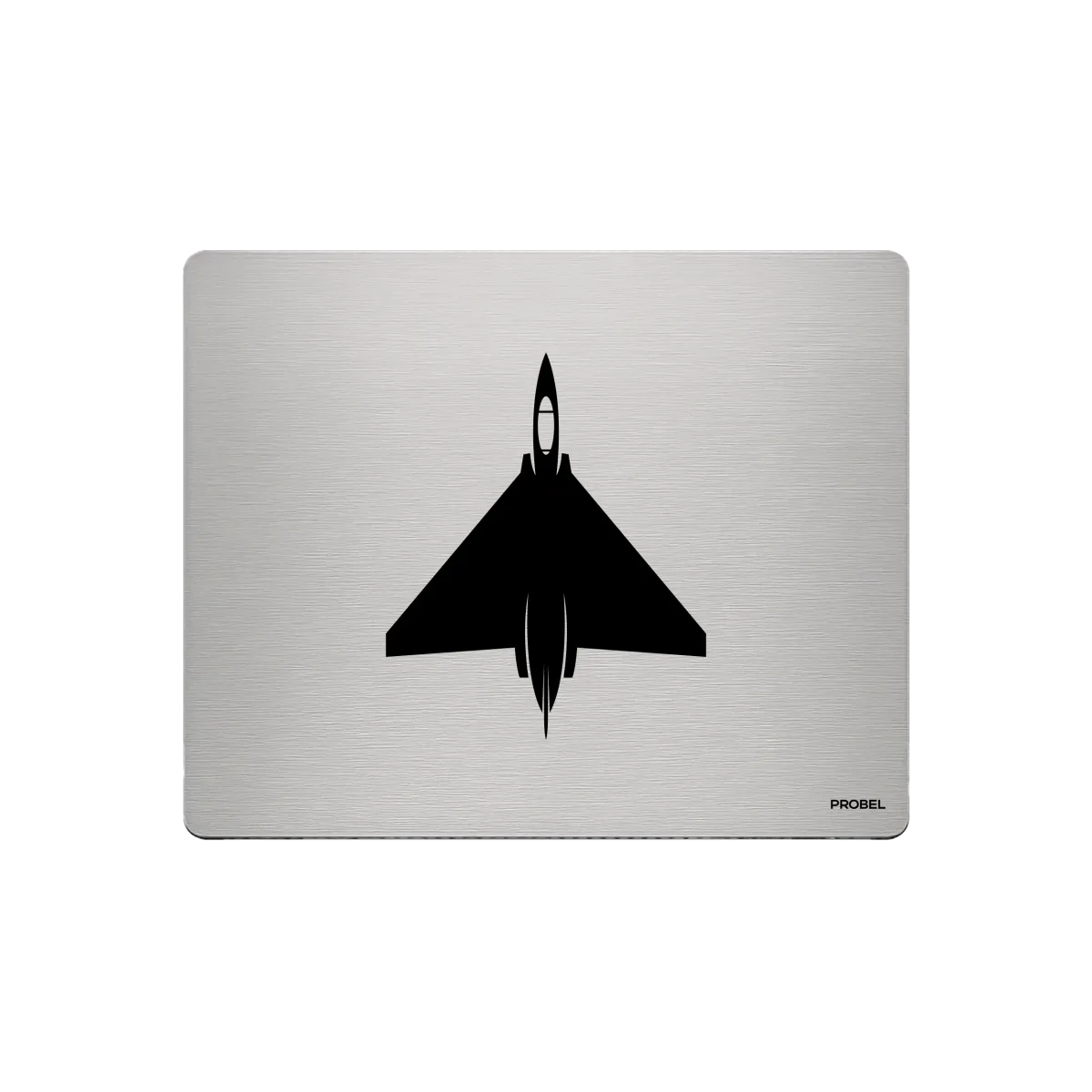 Aluminium-Mousepad – Lasergravur „Stealth-Jet Draufsicht“