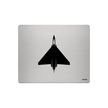 Aluminium-Mousepad – Lasergravur „Stealth-Jet Draufsicht“
