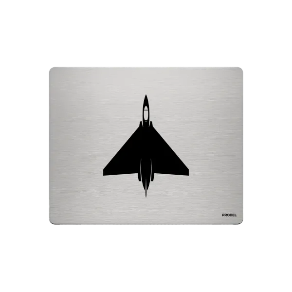 Aluminium-Mousepad – Lasergravur „Stealth-Jet Draufsicht“