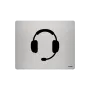 Aluminium-Mousepad – Lasergravur „Headset mit Mikrofon“