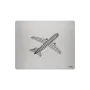 Aluminium-Mousepad – Lasergravur „Flugzeug Wireframe 3D“