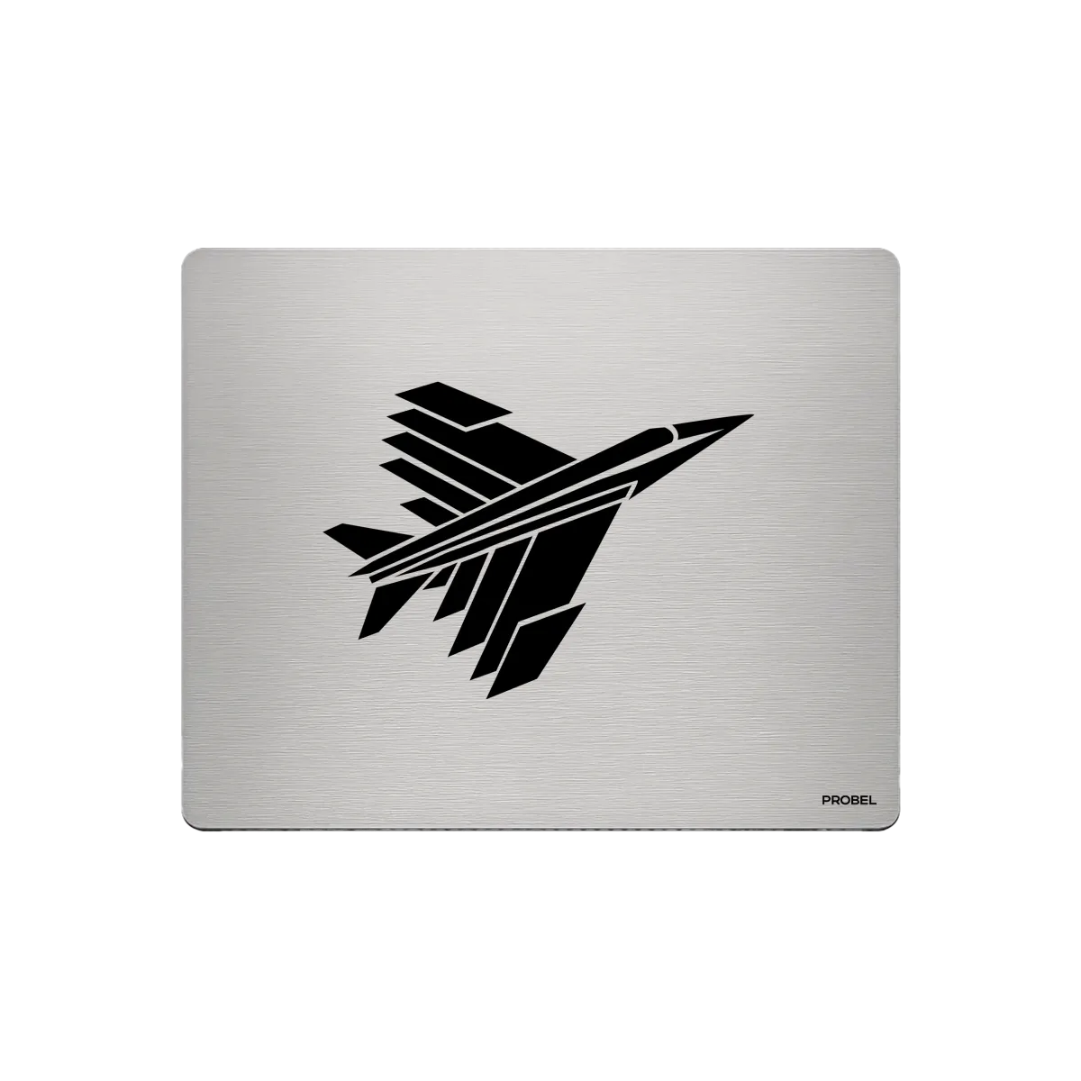 Aluminium-Mousepad – Lasergravur „Jet Geometrisch“