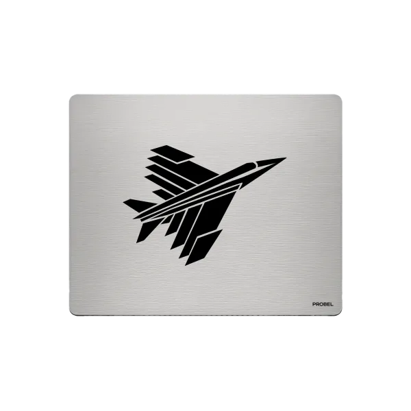 Aluminium-Mousepad – Lasergravur „Jet Geometrisch“