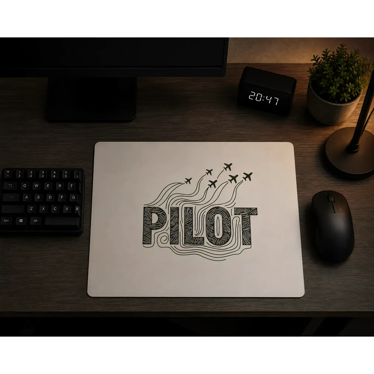 Aluminium-Mousepad – Lasergravur „PILOT Formation“