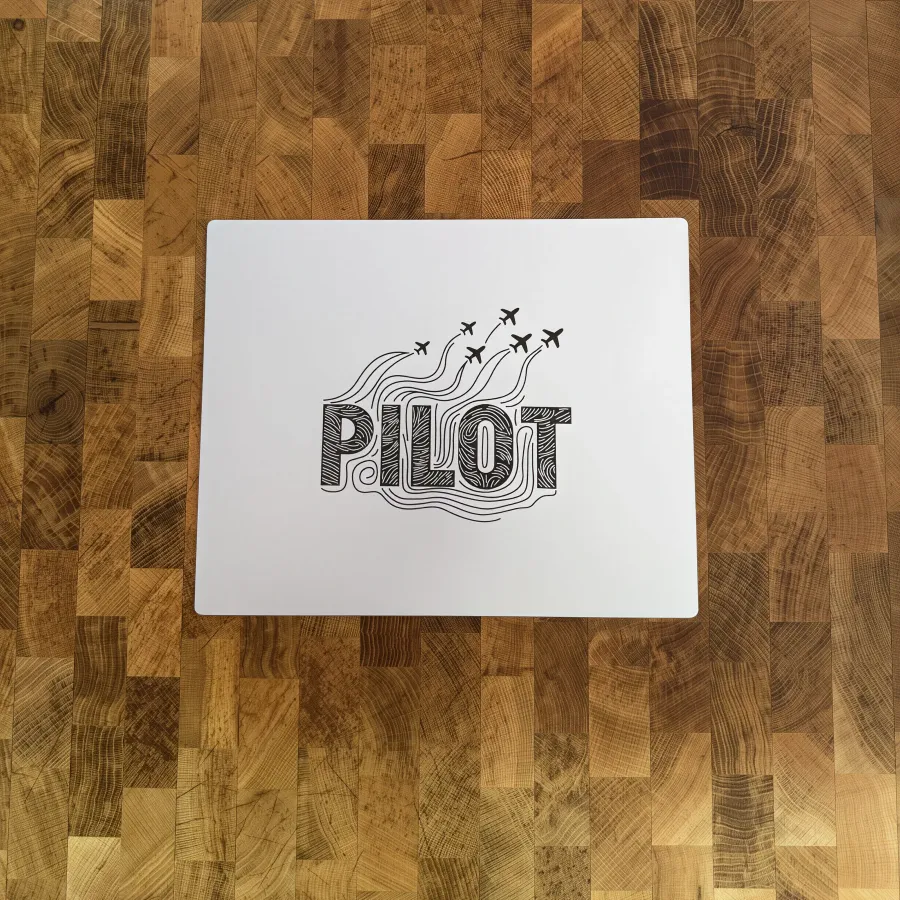 Aluminium-Mousepad – Lasergravur „PILOT Formation“