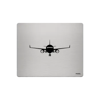 Aluminium-Mousepad – Lasergravur „Aircraft Front View“