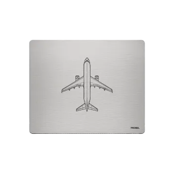 Aluminium-Mousepad – Lasergravur „Aircraft Top View“