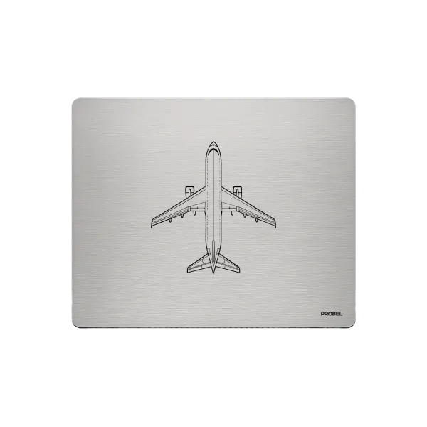 Aluminium-Mousepad – Lasergravur „Aircraft Top View“