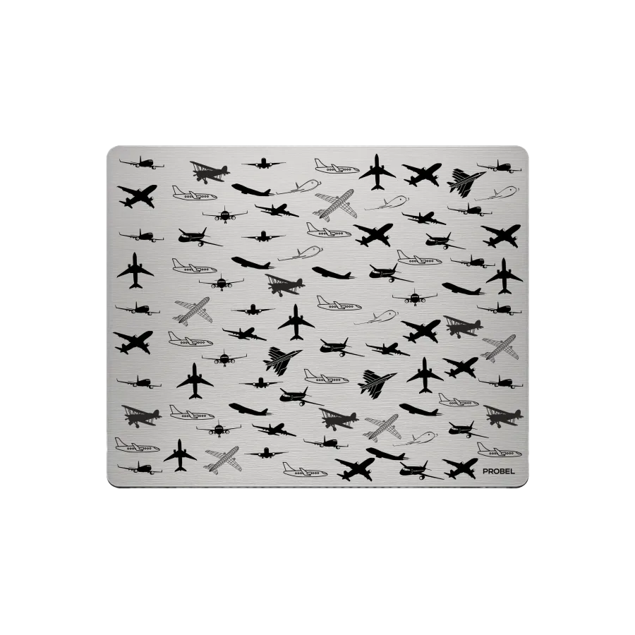 Aluminium-Mousepad – Lasergravur „Aviation Pattern“