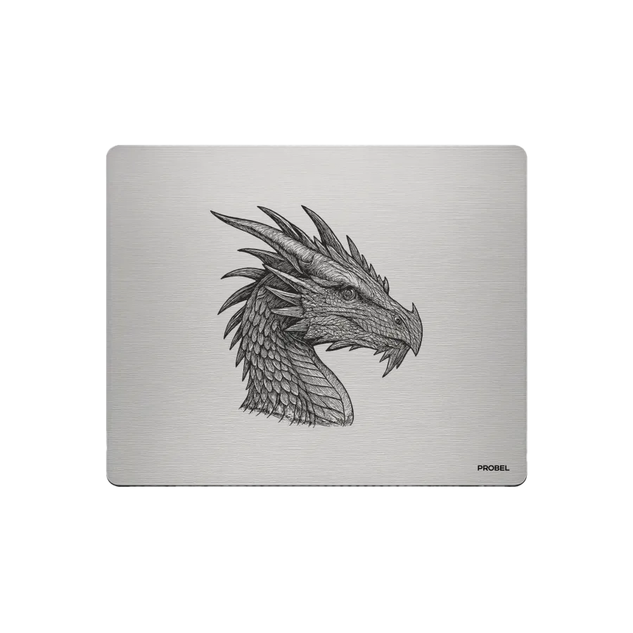 Aluminium-Mousepad – Lasergravur „Dragon Head“