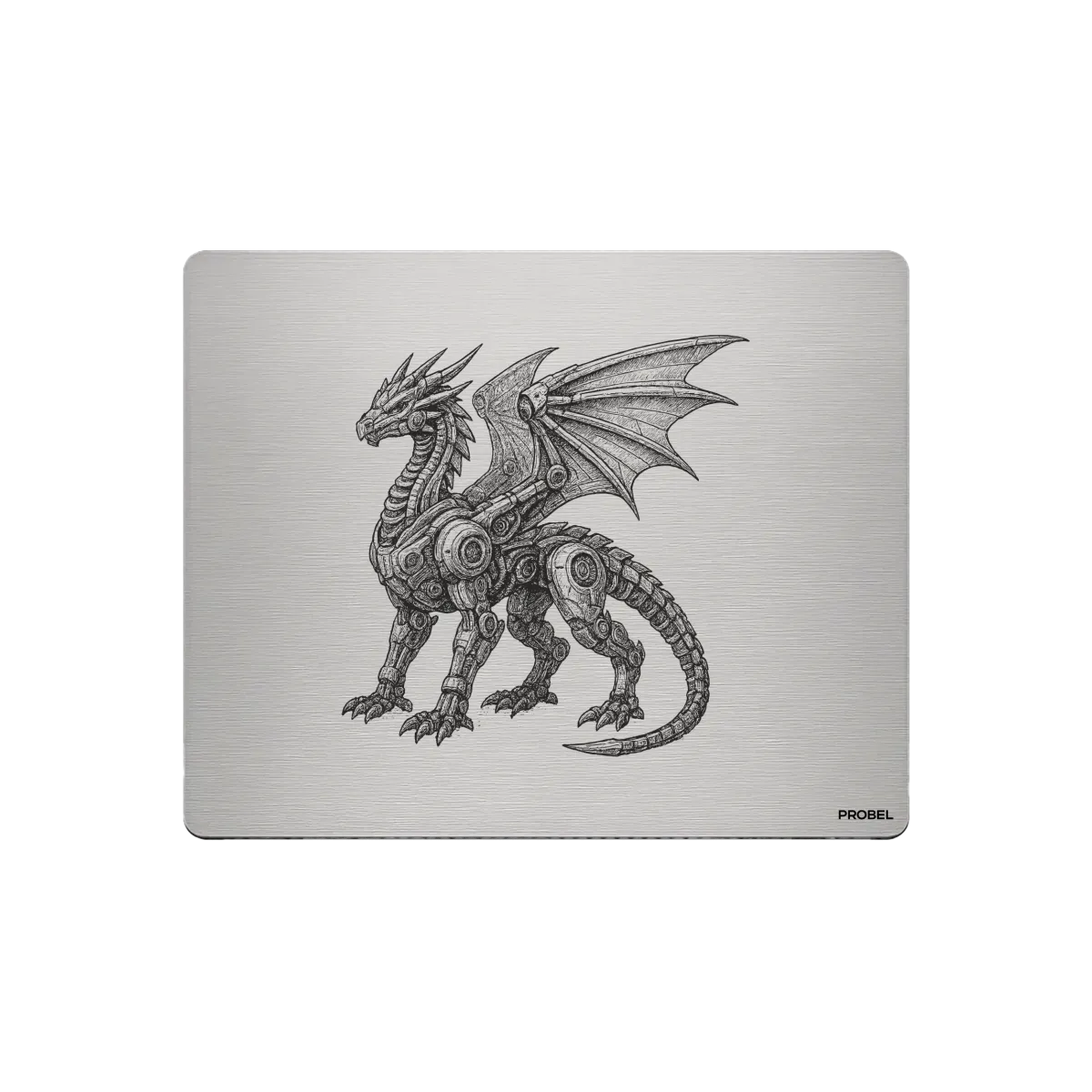 Aluminium-Mousepad – Lasergravur „Steampunk Dragon“