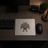 Aluminium-Mousepad – Lasergravur „Mechanical Owl Warrior“