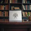 Aluminium-Mousepad – Lasergravur „Mechanical Owl Warrior“