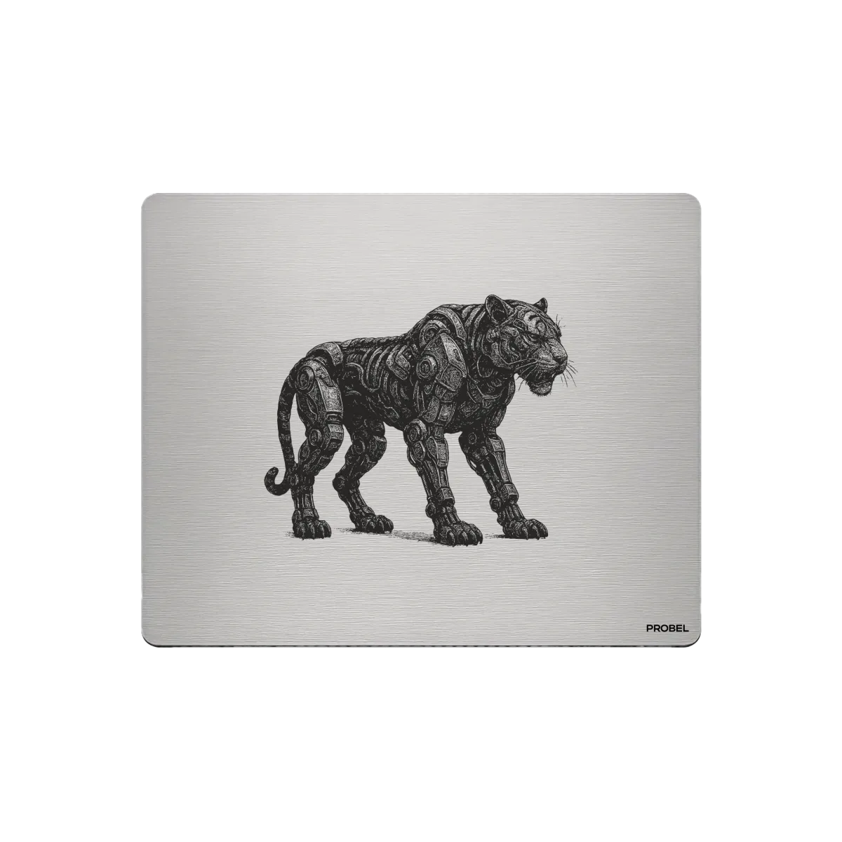 Aluminium-Mousepad – Lasergravur „Mechanical Tiger“