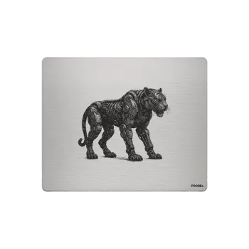 Aluminium-Mousepad – Lasergravur „Mechanical Tiger“