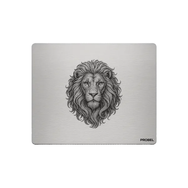 Aluminium-Mousepad – Lasergravur „Majestic Lion“