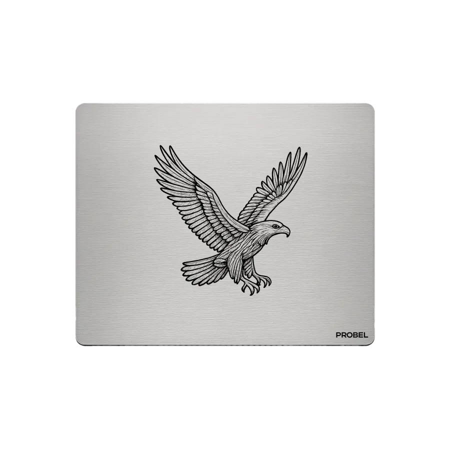 Mousepad in alluminio – incisione laser “Sky Hunter Hawk”