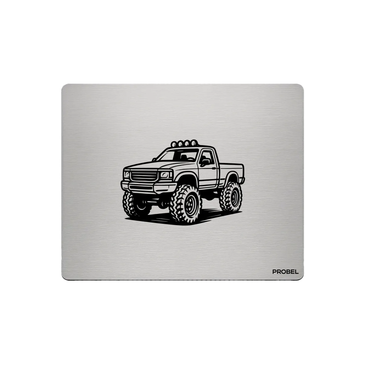 Aluminium-Mousepad – Lasergravur „Steel Offroad Truck“