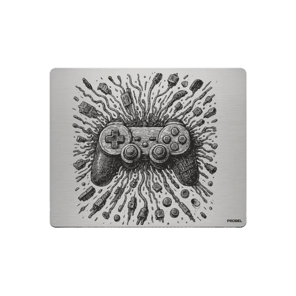 Aluminium-Mousepad – Lasergravur „Game Core Explosion“
