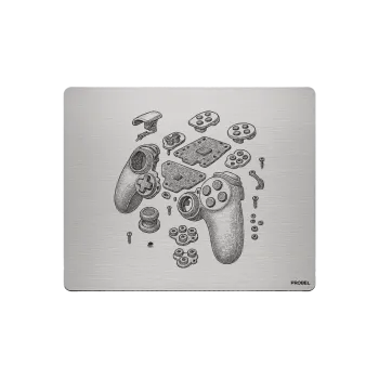 Aluminium-Mousepad – Lasergravur „Game Controller Anatomy“
