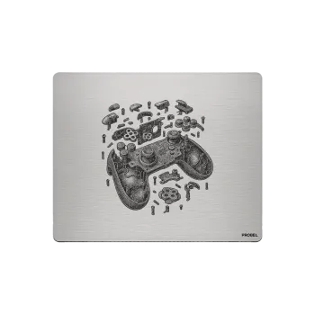 Aluminium-Mousepad – Lasergravur „Controller Mechanics“