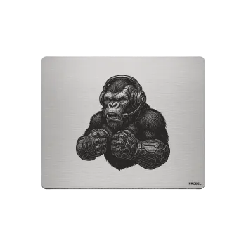 Aluminium-Mousepad – Lasergravur „Cyber Gorilla“