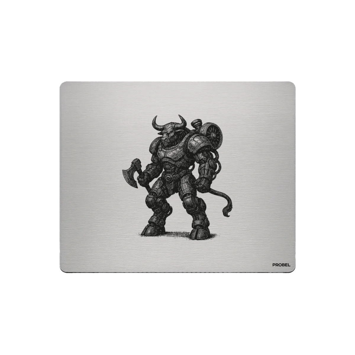 Aluminium-Mousepad – Lasergravur „Cyber Minotaurus“