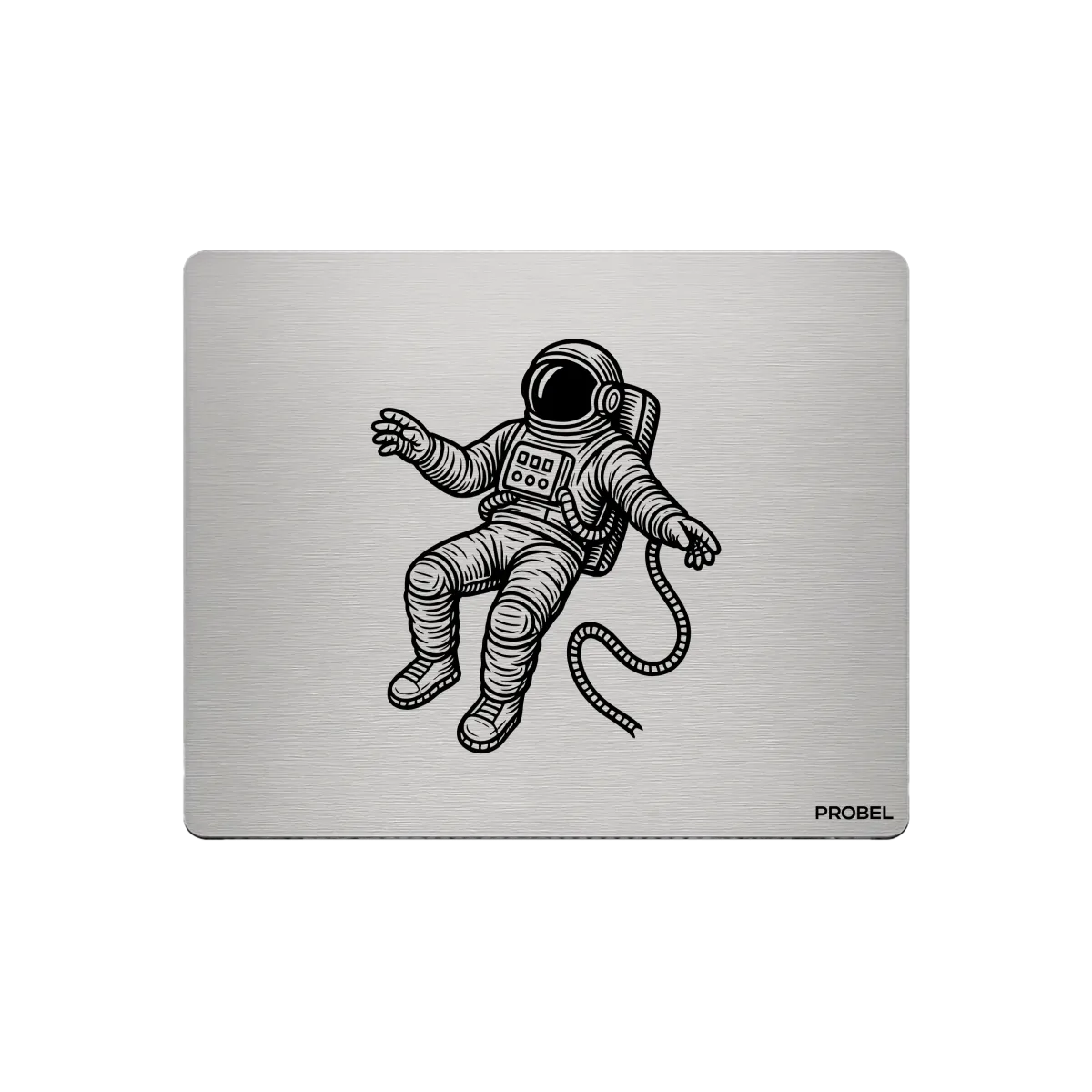 Aluminium-Mousepad – Lasergravur „Floating Astronaut“