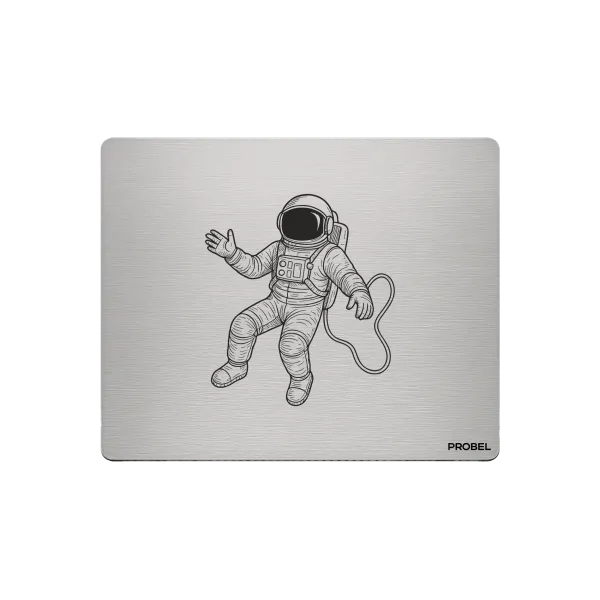 Aluminium-Mousepad – Lasergravur „Space Explorer Astronaut“