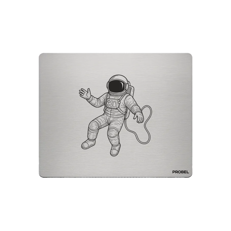 Aluminium-Mousepad – Lasergravur „Space Explorer Astronaut“