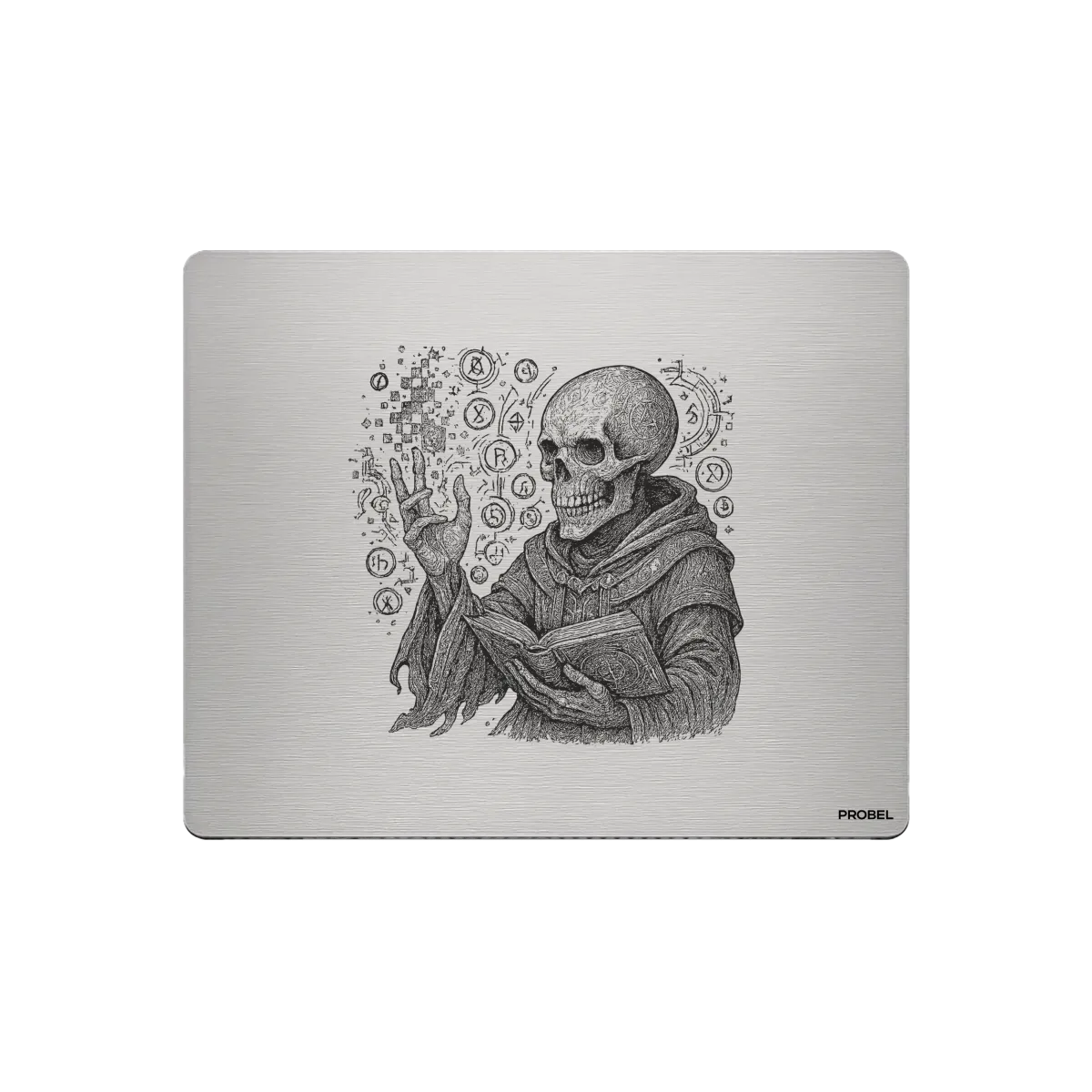 Alüminyum Mouse Pad – “Arcane Skull Mage” Lazer Gravür