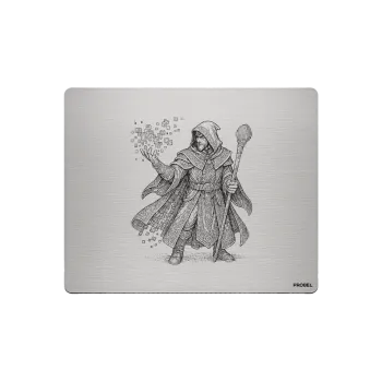 Aluminium-Mousepad – Lasergravur „Digital Arcane Mage“