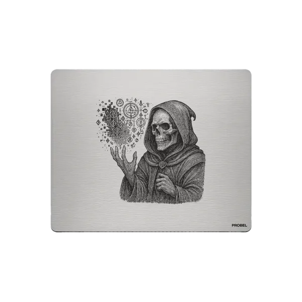 Aluminium-Mousepad – Lasergravur „Necro Digital Sorcerer“