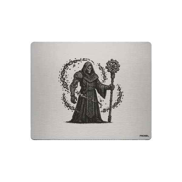 Aluminium-Mousepad – Lasergravur „Techno Lich Archmage“