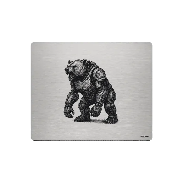 Aluminium-Mousepad – Lasergravur „Iron Bear Colossus“