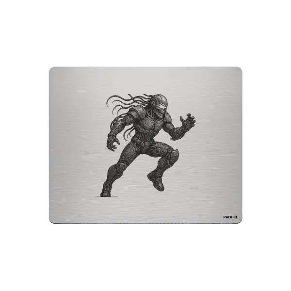 Aluminium-Mousepad – Lasergravur „Cyber Predator Runner“