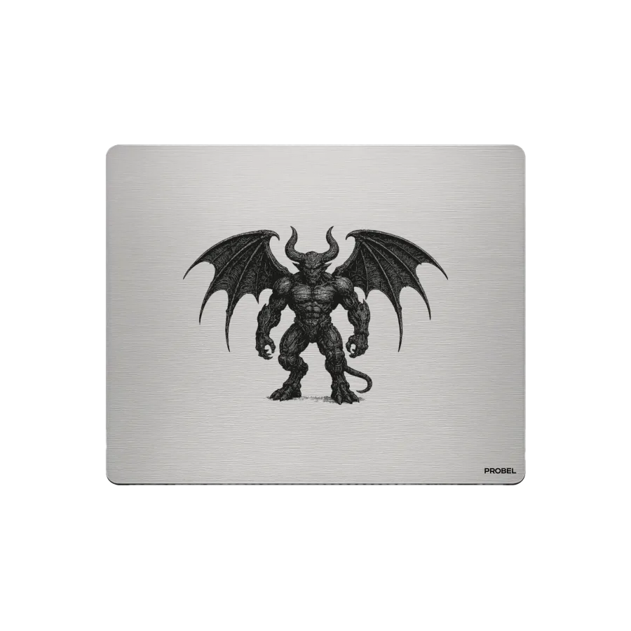 Aluminium-Mousepad – Lasergravur „Demon Winglord“