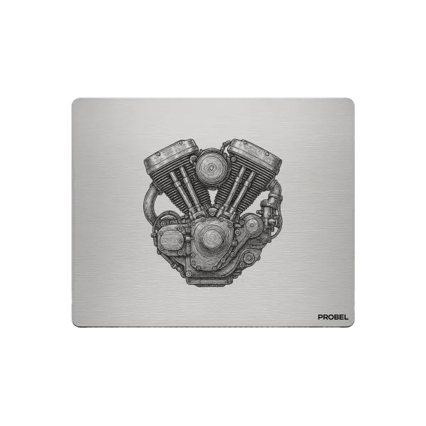 Aluminium-Mousepad – Lasergravur „Iron V-Twin“