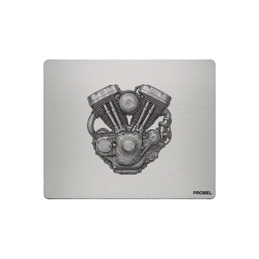 Aluminium-Mousepad – Lasergravur „Iron V-Twin“