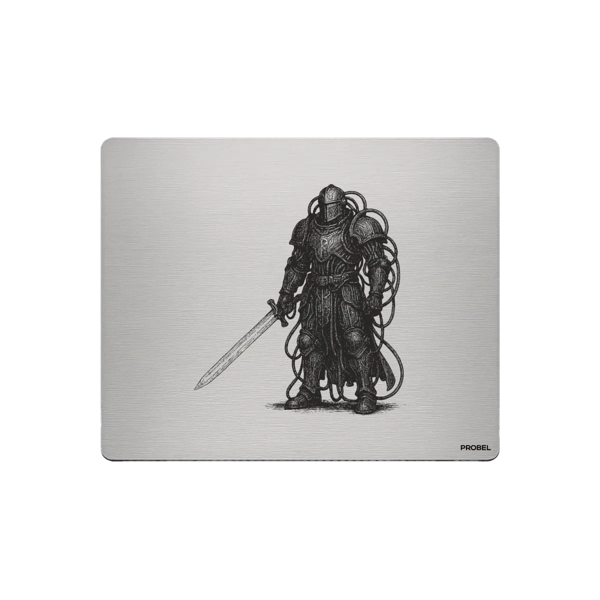 Aluminium-Mousepad – Lasergravur „Cyber Knight“