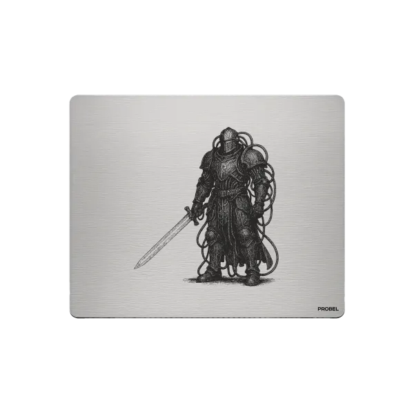 Aluminium-Mousepad – Lasergravur „Cyber Knight“